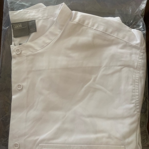 Grandad elongated buttondown long sleeve shirt - Picture 1 of 5